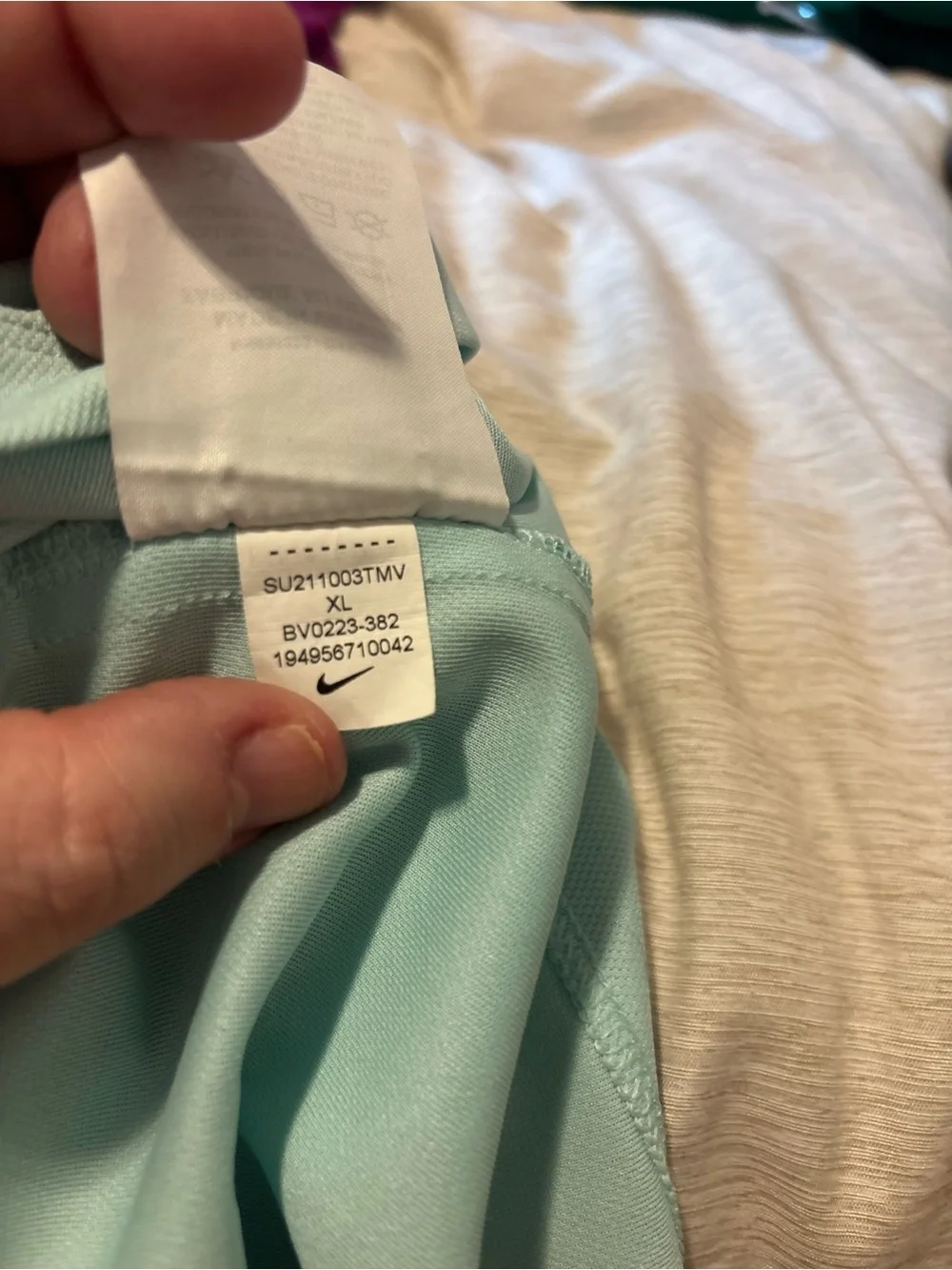 Nike Mint Green Sleeveless Polo Tank Top with Pink-Trim Collar